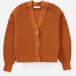 Everlane The Texture Cotton Crop Cardigan